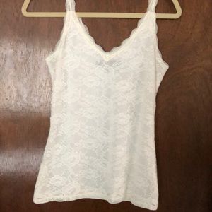 Cream lace cami
